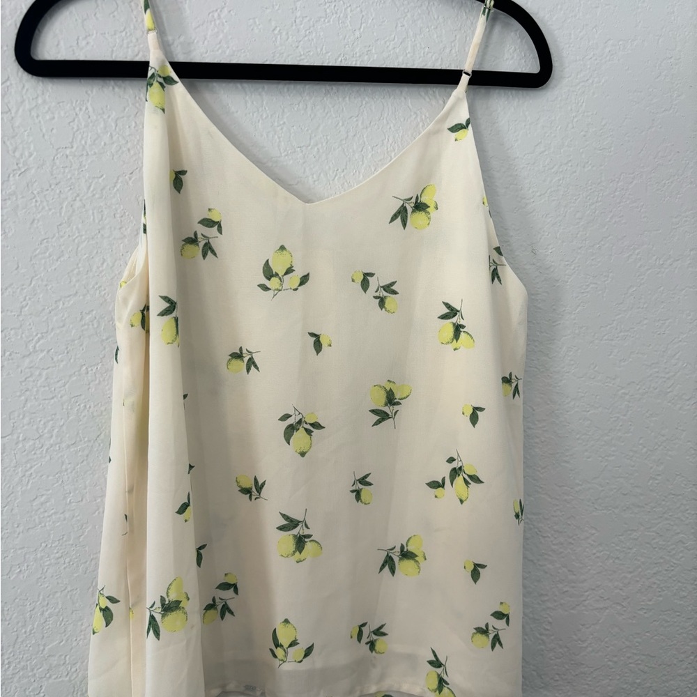 Sophie Rue Cream Lemon Buttoned Sleeveless Camisole - Picture 4 of 6